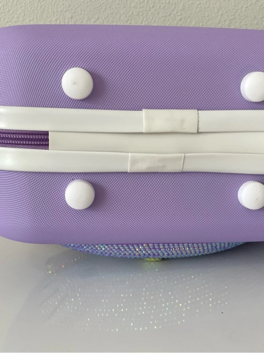 Hello Kitty HK Sanrio bling makeup bag - purple with mirror - Picture 3 of 5